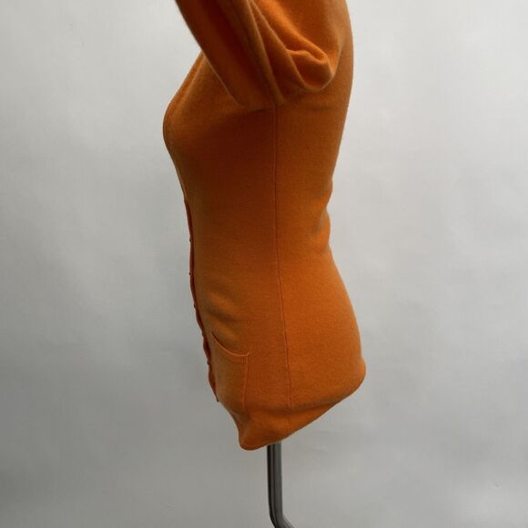 Kings of Cole Women's Cardigan Sweater Small Orange 100% Pure Cashmere - Picture 3 of 9
